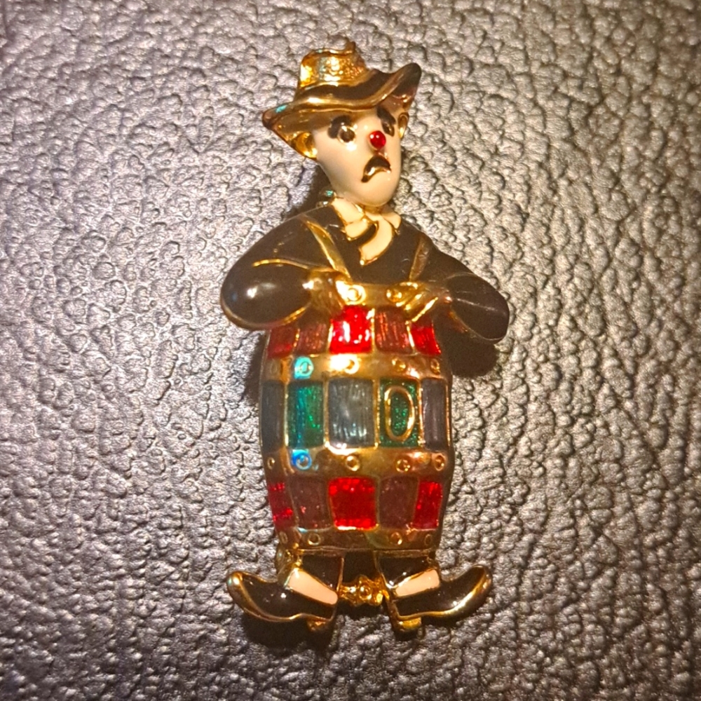 Vintage Rodeo Clown Brooch